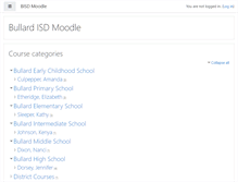 Tablet Screenshot of moodle.bullardisd.net